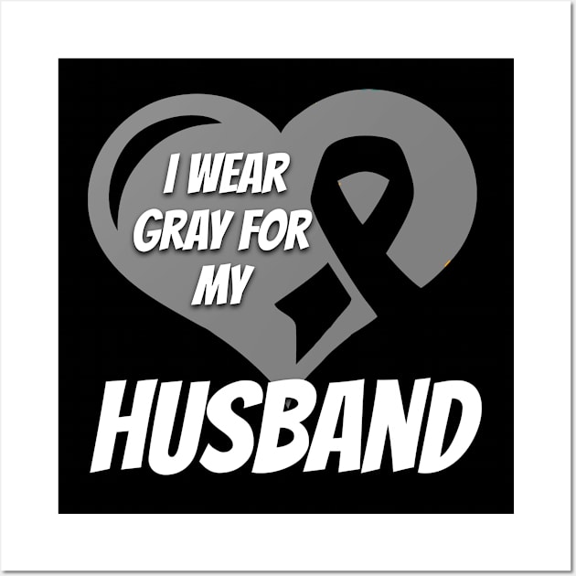 Brain Cancer Husband Wall Art by mikevdv2001